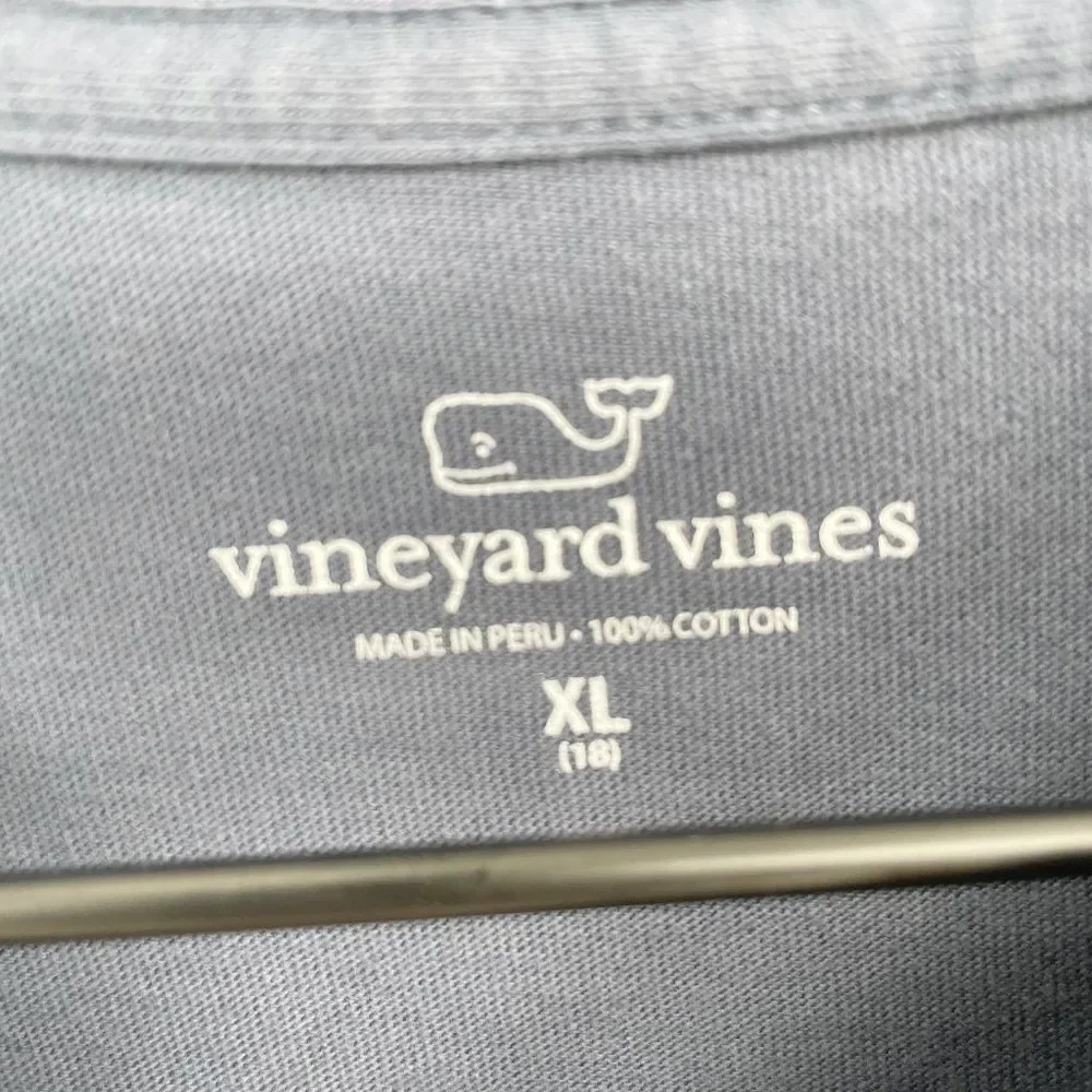 Vineyard Vines Flag Short Sleeve Pocket Tee Cotton Blue Kids 18 / XL 4th of July